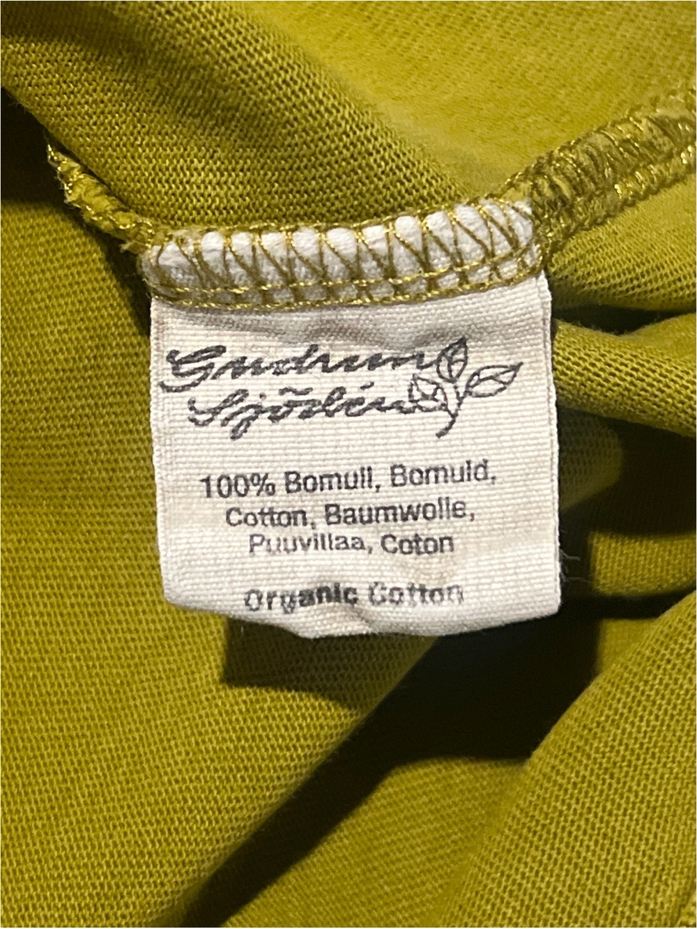 Gudrun Sjoden Top Women’s Medium Green Organic Cotton Pocket Lagenlook Boho - Picture 10 of 11